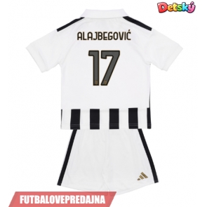 Lacne Dětský Futbalové dres Juventus Kerim Alajbegovic #17 2026-27 Krátky Rukáv - Domáci (+ trenírky)